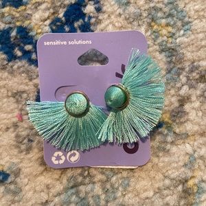 Teal earrings
